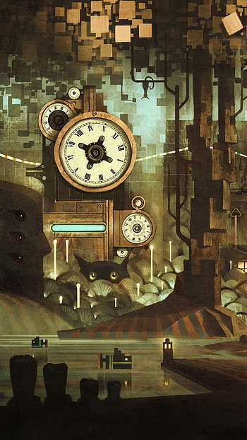 Steampunk clock , Whimsical timepieces, Retro-futuristic aesthetics, Victorian charm HD phone wallpaper