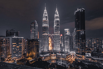 Scenic View Of City During Evening , buildings, evening, city, graphy, night HD wallpaper