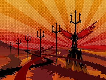 Vector, , Drawing, Wings, Pillars, Posts HD wallpaper