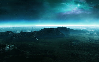 surface of the blue planets Universe HD wallpaper