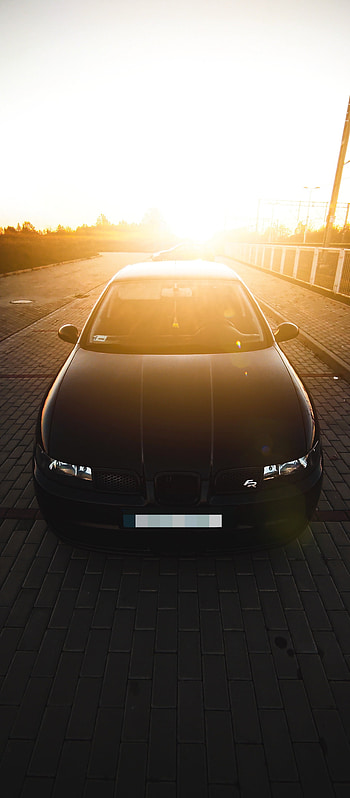 Seat Leon FR, cars, black, sun HD phone wallpaper