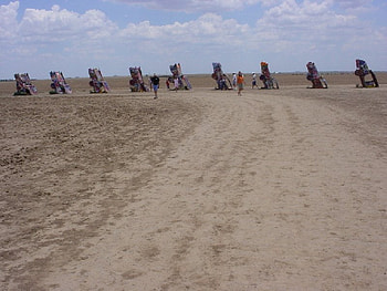 The Cadillac Ranch HD wallpaper