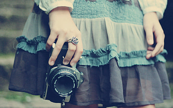 Miscellanea, Miscellaneous, Hands, Mood, Camera, Dress HD wallpaper