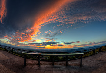 Puy de Dome, Auvergne, France, landscape, volcano, colors, sky, sunset HD wallpaper