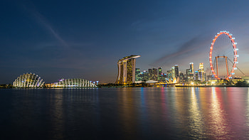 Building, , Marina Bay Sands, Night, Singapore HD wallpaper