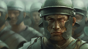 men warrior romans armour helmet face scar HD wallpaper