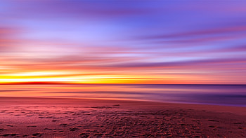 Beach, Footprints in the Sand HD wallpaper