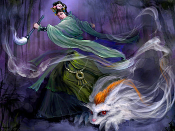 ORIENTAL ARTIST, orinental, girl, pet, art HD wallpaper