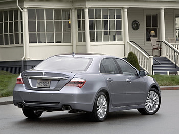 Cars, Auto, Grass, Acura, Asphalt, House, Back View, Rear View, Style, Akura, 2010, Metallic Gray, Grey Metallic, Rl HD wallpaper