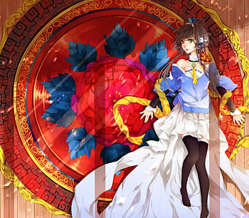 Anime, flower, luo tianyi, chinese, vocaloid HD wallpaper