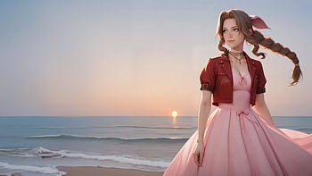 Beautiful Aerith Gainsborough, aerith-gainsborough, final-fantasy-xv, final-fantasy, games, deviantart, artist, artwork, digital-art, video-games HD wallpaper