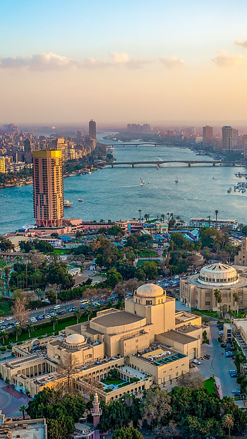 Cairo spotlight, Vibrant cityscape, Architectural marvels, Cultural hub HD phone wallpaper
