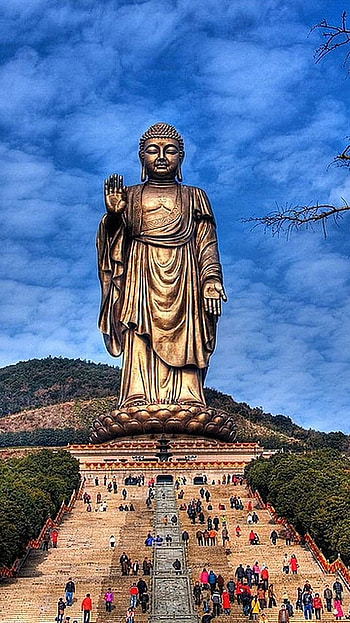 Buddha, Buddha's Big Statue HD phone wallpaper
