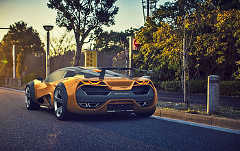 Sports, Cars, Lada, Concept, Sports Car, Back View, Rear View, Raven, 2015 HD wallpaper