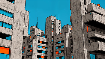 Concrete Jungle - Brutalist Skyline () Urban Monoliths -, Brutalist Architecture, Cityscape HD wallpaper