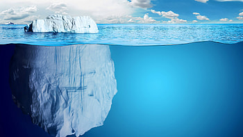 Underwater ice, Captivating depths, Submerged beauty, Nature's wonder HD wallpaper
