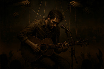 Marionette Musician — Guitar Performance, musician, performance, guitarist, acoustic guitar, singer HD wallpaper