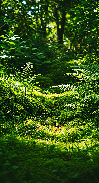 Serene Green Aesthetic: Nature-Inspired , green aesthetic, forest, path, greenery, nature HD phone wallpaper