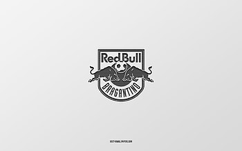Red Bull Bragantino, white background, Brazilian football team, Red Bull Bragantino emblem, Serie A, Sao Paulo, Brazil, football, Red Bull Bragantino logo HD wallpaper