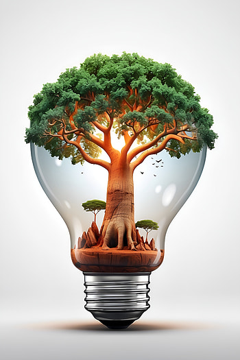tree inside light bulp , artistic HD phone wallpaper