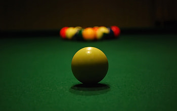 Billiards Sports, Snooker billiards, Yellow ball, Pool table HD wallpaper