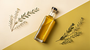 Elegant Olive Oil: A Ultra, olive oil, bottle, herbs, food graphy HD wallpaper