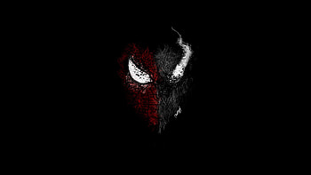 Spider-man venom, minimal, face-off, digital artwork HD wallpaper