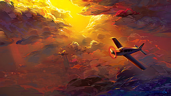 Aircraft, Artistic, Airplane, Cloud HD wallpaper