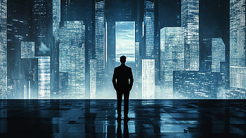 Cityscape Dreams: A Ultra for Business Visionaries, business man, cityscape, Businessman, futuristic, skyline HD wallpaper