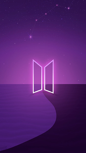 Bts Logo, Purple Logo, purple, logo, bts HD phone wallpaper