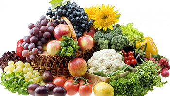 Fruits and veggies, Fresh fruits and vegetables, Vibrant , Nature's bounty HD wallpaper