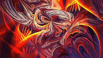 Red Yellow Blue Swirl Art Pattern Abstraction Abstract HD wallpaper