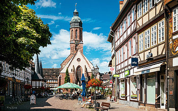 Einbeck, Saxony, Germany, old, marketplace, town, church, Germany, houses HD wallpaper