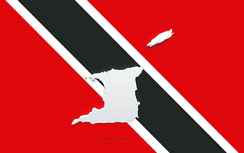 Trinidad and Tobago map silhouette, Flag of Trinidad and Tobago, silhouette on the flag, Trinidad and Tobago, 3d Trinidad and Tobago map silhouette, Trinidad and Tobago flag, Trinidad and Tobago 3d map HD wallpaper