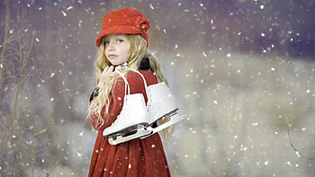 Cute Girl Ice Skates, cute, girl, ice HD wallpaper