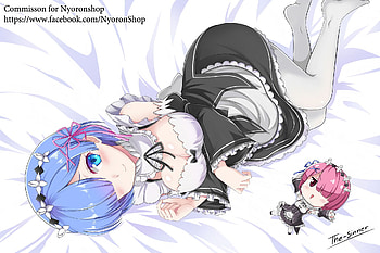 Rem (Re:zero), Anime, Re:zero Starting Life In Another World, Ram (Re:zero) HD wallpaper