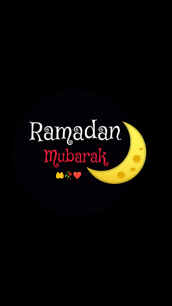 Ramadan Mubarak, black HD phone wallpaper