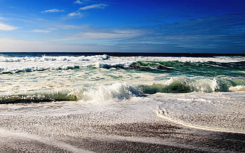Nature, Sky, Sea, Waves, Shore, Bank, Surf, Noise, Pebbles HD wallpaper