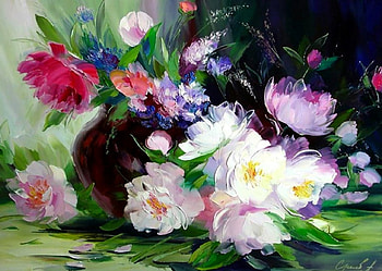 Floral Still Life 1, art, floral, romance, beauty, still life, artwork, wide screen, painting, flower, love HD wallpaper