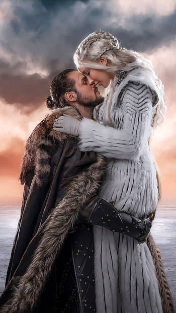 Jon Snow and Daenerys, Hugs HD phone wallpaper