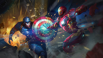 Captain America Iron Man Art, captain-america, iron-man, superheroes, artwork, digital-art HD wallpaper