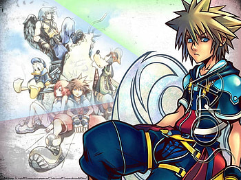 Sora and friends, kari, kingdom hearts, sora, riku HD wallpaper