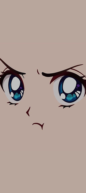 Angry anime girl, nose, new, expression, unique, simple HD phone wallpaper