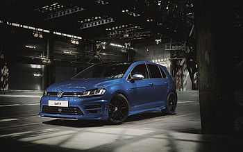2022, Volkswagen Golf R, , front view, exterior, blue Golf R, blue hatchback, Golf R tuning, German cars, Volkswagen HD wallpaper