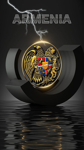 Armenia, round, eagle, thunder, circle, water, lion HD phone wallpaper