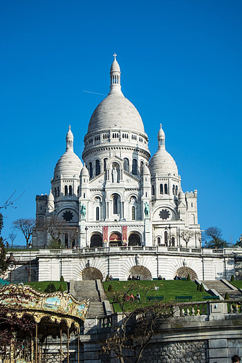 Sacre-Coeur Basilica, Montmartre, Lace and Grace, Safe cities HD phone wallpaper