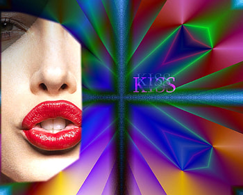 Red Lips, colorful, abstract, woman HD wallpaper