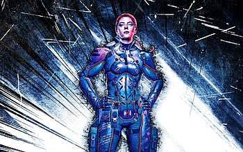 Black Widow, grunge art, 2021 movie, superheroes, Marvel Comics, blue abstract rays, Scarlett Johansson, Black Widow HD wallpaper