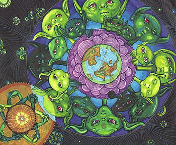MY ALIEN WORLD, art, green, space, work, alien HD wallpaper