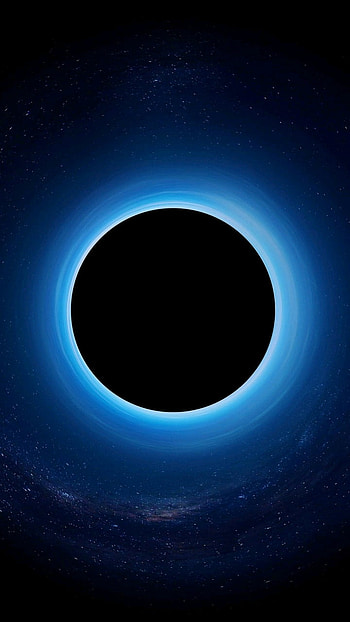 Blue Event Horizon, Neon Singularity, Celestial Abyss, Gravity Well, Stellar Vortex, space, Sci Fi, black hole HD phone wallpaper